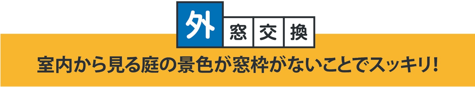 外窓交換 室内から見る庭の景色が窓枠がないことでスッキリ！